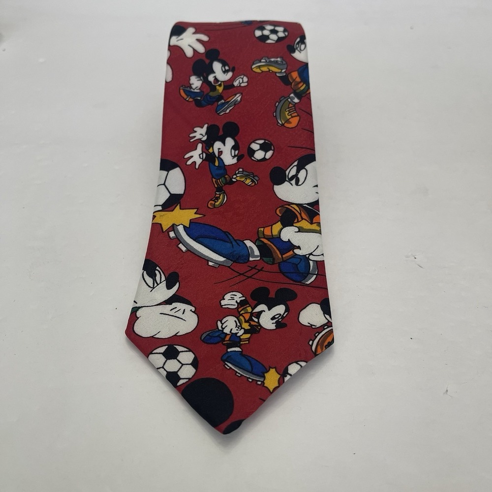 Vintage Mickey Unlimited Mens Soccer Tie Sports Balance Inc Disney The Tie Works
